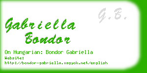 gabriella bondor business card
